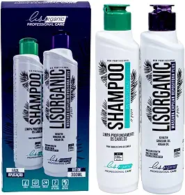 Kit Semi Definitiva Lisorganic 0% Formol 2x300ml - Escova Inteligente