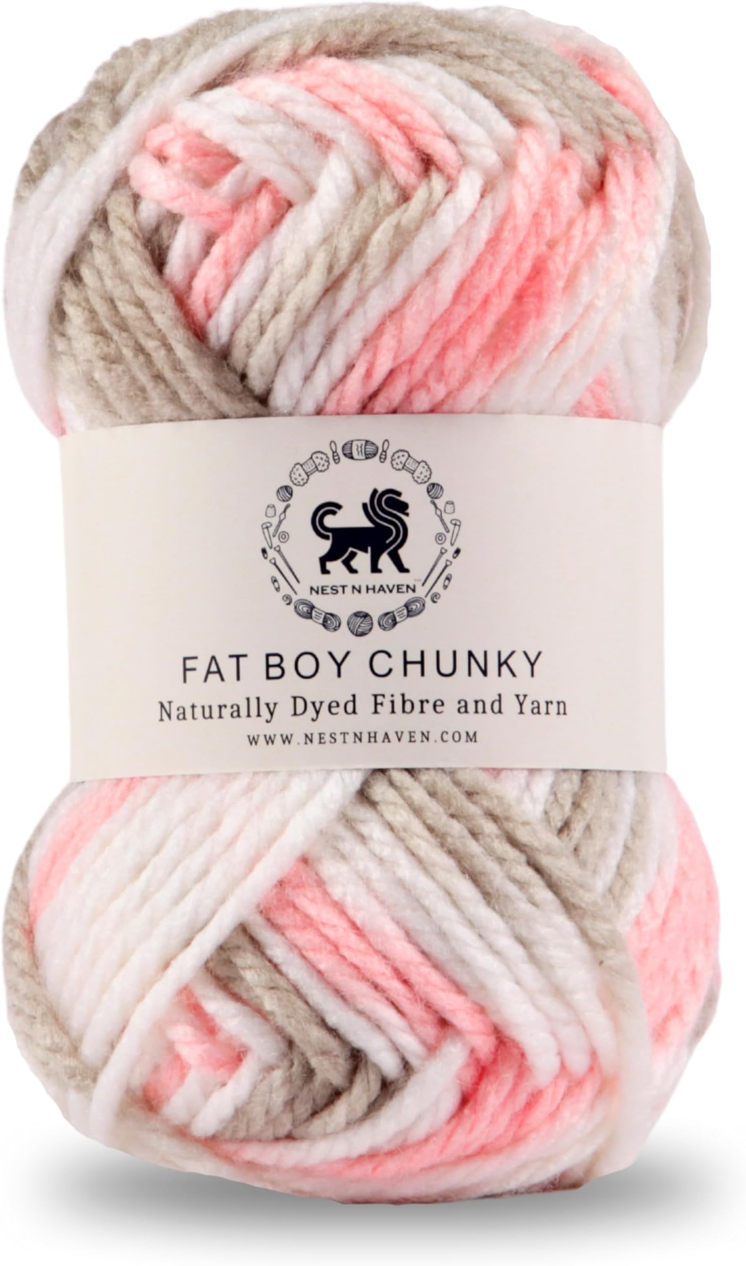 Fat BOY Chunky Motu Thick Hand Knitting/Crochet Wool Yarn, 6 mm T, Pack of 1 (1 Ball / 100 Grams), Multicoloured (BBCH006)