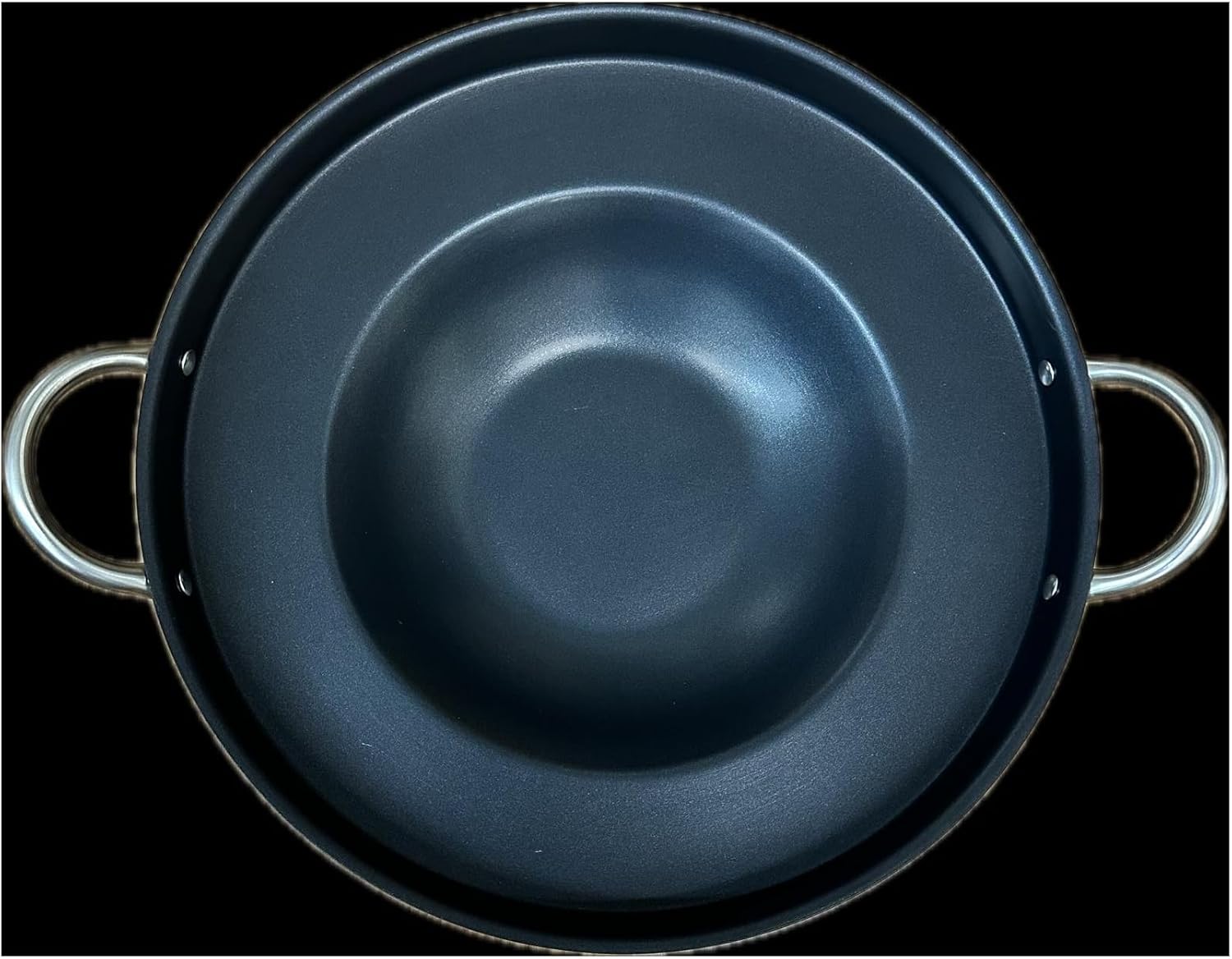 Large Mexican Style Wok Comal Cazo Griddle Fryer Chicharron Deep Fry Pan Stainless Steel For Carnitas Panza Abajo 16" Paella Non Stick Coating Belly Down