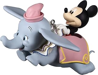 Hallmark Keepsake Christmas Ornament 2022, Disney Mickey Mouse and Dumbo The Flying Elephant Up and Away