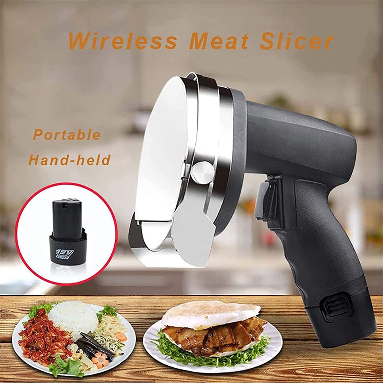 Cortadora Eléctrica Kebab Cuchillo de Barbacoa,Cuchillo Eléctrico for Kebab,Mano Kebab Cutter Cuchillo de Trinchar Eléctrico,Cortador De Kebab Eléctrico con Corte De 2 Cuchillas