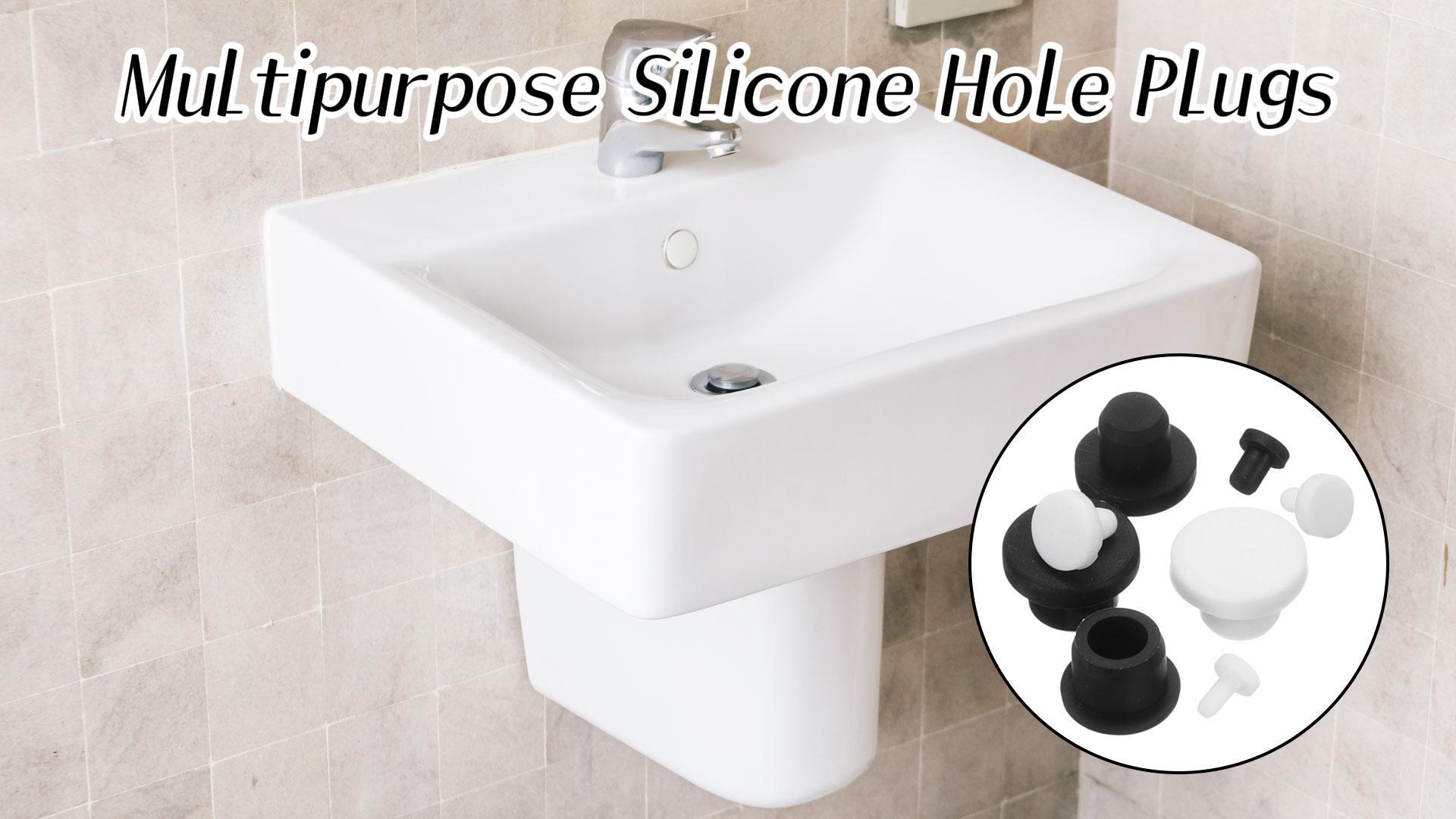 Image of uxcell 15Pcs Silicone Hole Plug, Waterproof Solid T-Shaped Rubber Stoppers Bottle Seal Tube Pipe Plug End Cap for 3.8mm /0.15 inch Hole for Bathtub Bottle, 0.24 inch Plug Height, Black