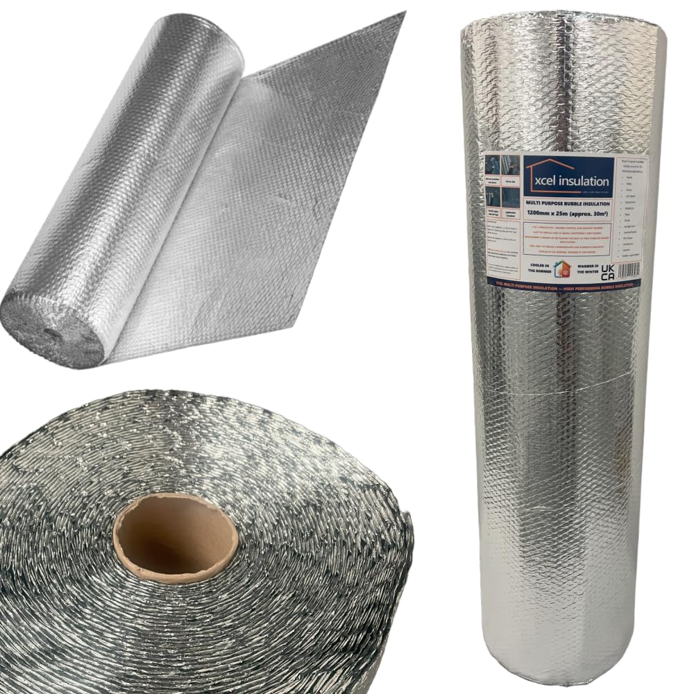 1200mm x 25m, Xcel Multi Purpose Insulation, Thermal Aluminium Foil, Reflective & Radiant Barrier