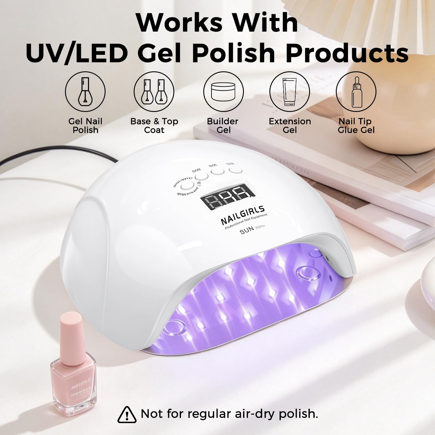 Amazon.co.jp: NAILGIRLS UV LED ネイルランプ 150W 速硬化 UVライト
