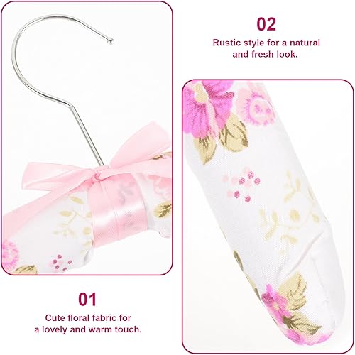 Miniatura 4 de VILLCASE Perchas acolchadas de satén, perchas acolchadas antideslizantes, perchas de tela de espuma para colgar vestidos, suéteres, blusas, vestidos