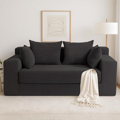 Convertible Sofa Bed, 3 in 1 Loveseat Folding Couch Bed