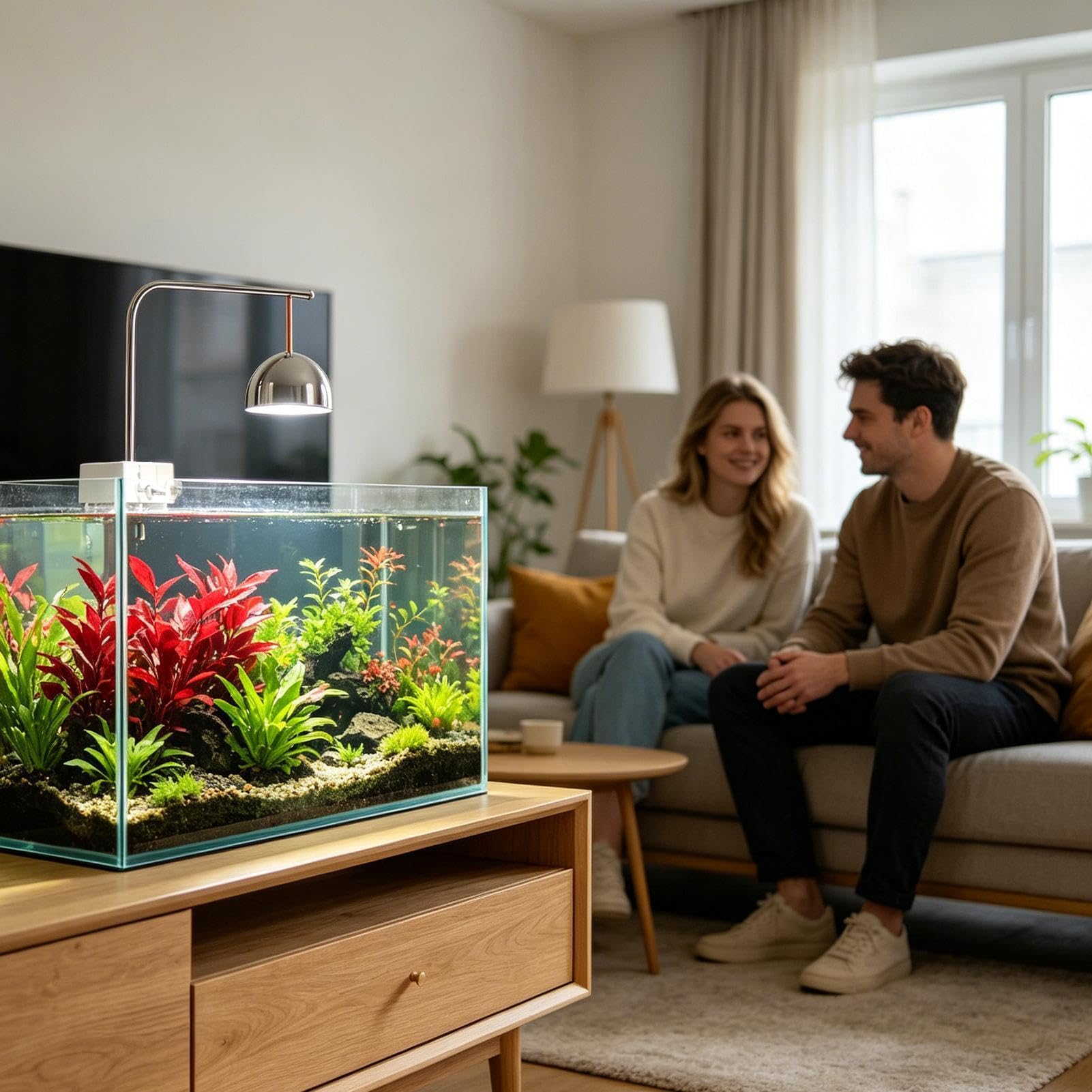 Luz de acuario con clip Ángulo amplio ajustable 120 grados, modo 3 colores