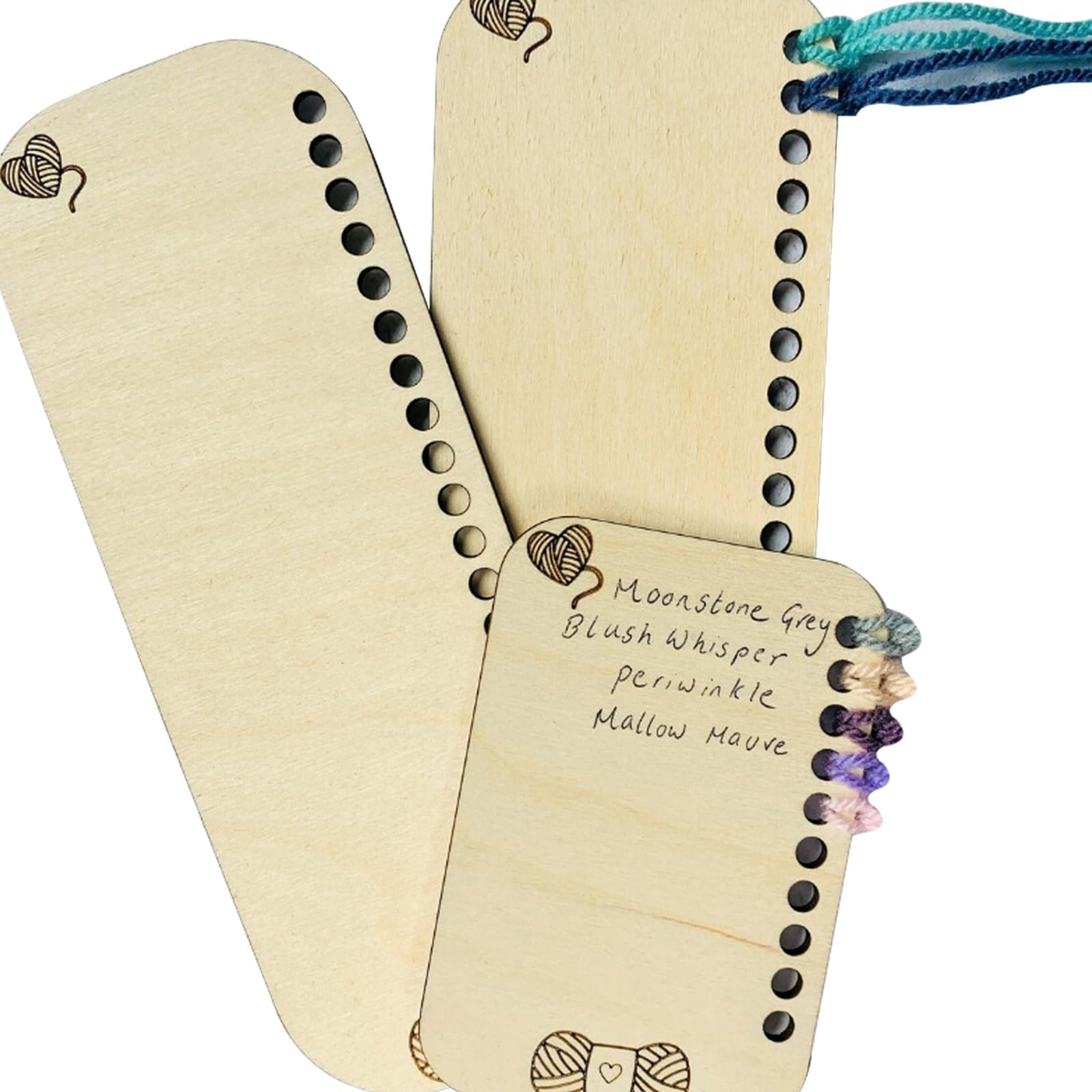 3 Pcs Temperature Blanket Planner, Reusable Wood Blanket Color Chart, Blank Shade Card, Wool Shade Organiser, Crochet Blanket Color Chart, Crochet Knitting Accessories, Gift for Crafter