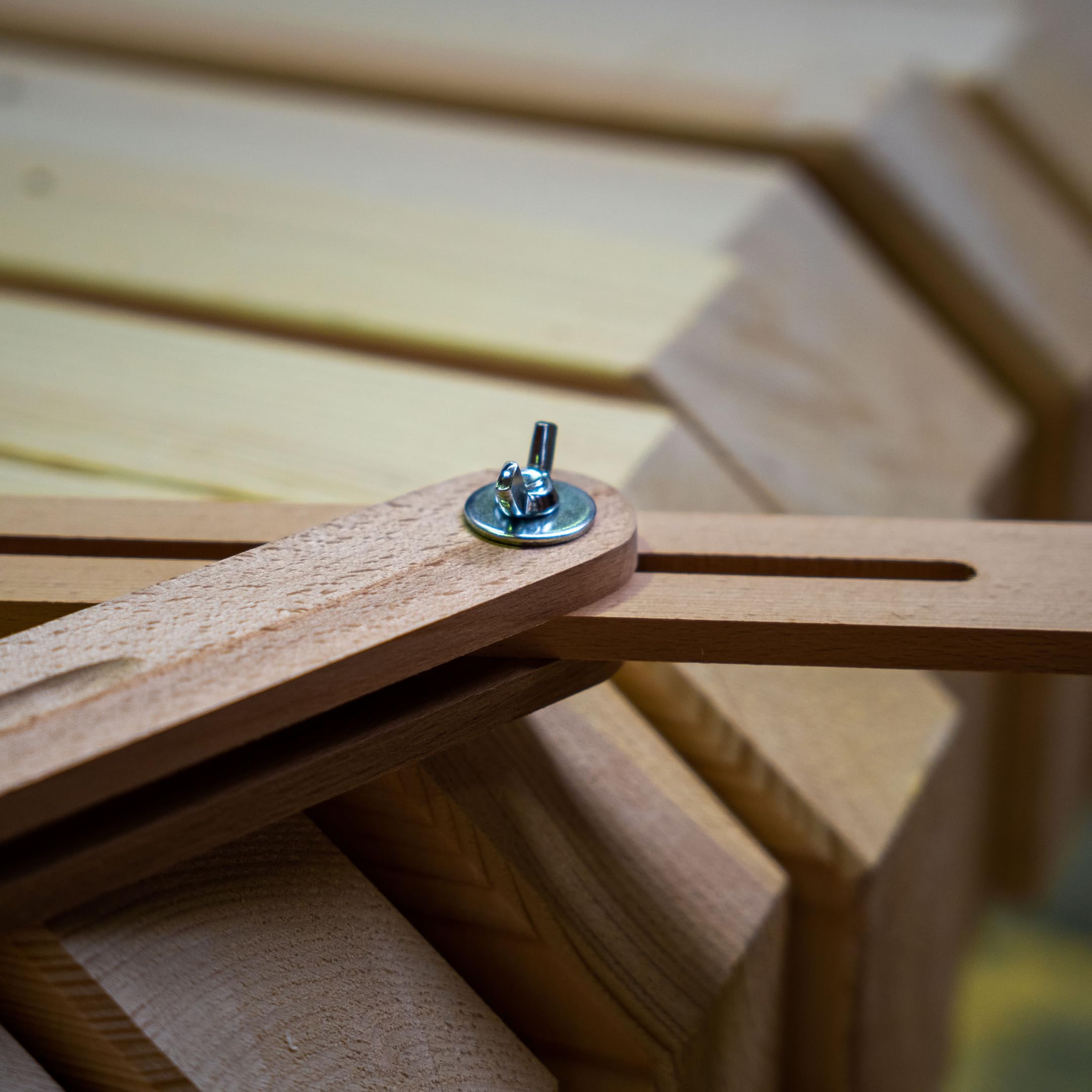 Falsa squadra di legno - Falsa squadra da falegname con linguetta scanalata (30 cm)