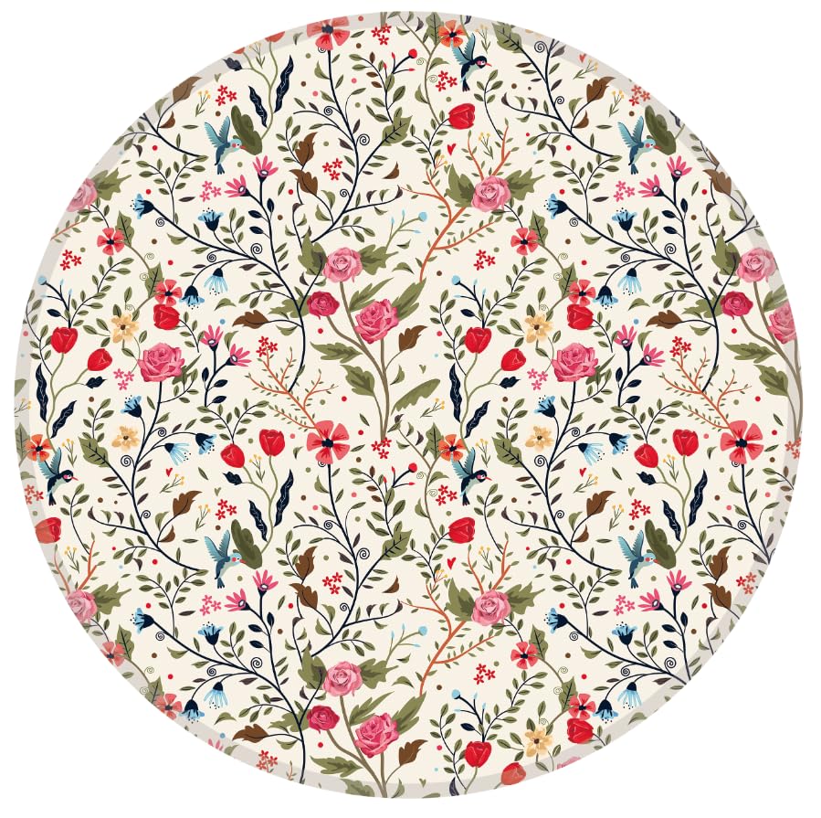 Hosimoln tapis de souris rond avec impression HD, dessous en caoutchouc antidérapant, bord cousu, texture de qualité supérieure pour ordinateur portable-22...