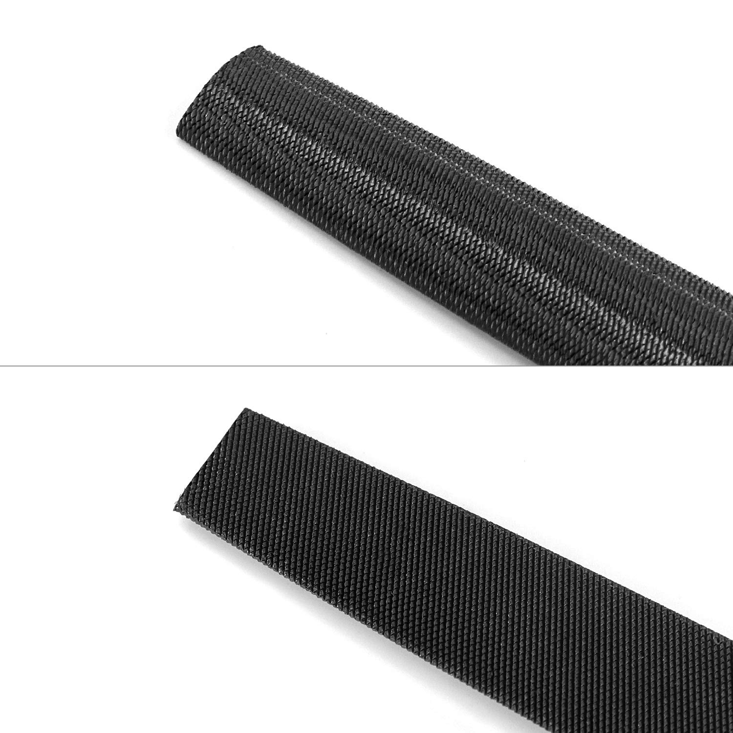 Lima Mezzotonda In Acciaio T12 QWORK Con Manico In Gomma – 200mm, Ideale Per Metallro