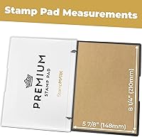 Vista 6 de Almohadilla de sello premium tamaño extra grande 6 x 8 pulgadas - para sellos de goma tradicionales - Almohadilla de fieltro seca