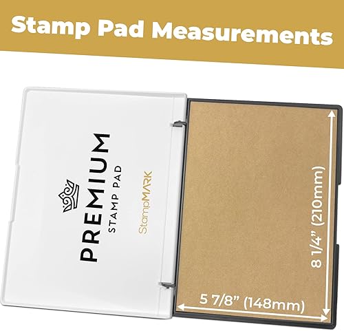 Miniatura 6 de Almohadilla de sello premium tamaño extra grande 6 x 8 pulgadas - para sellos de goma tradicionales - Almohadilla de fieltro seca