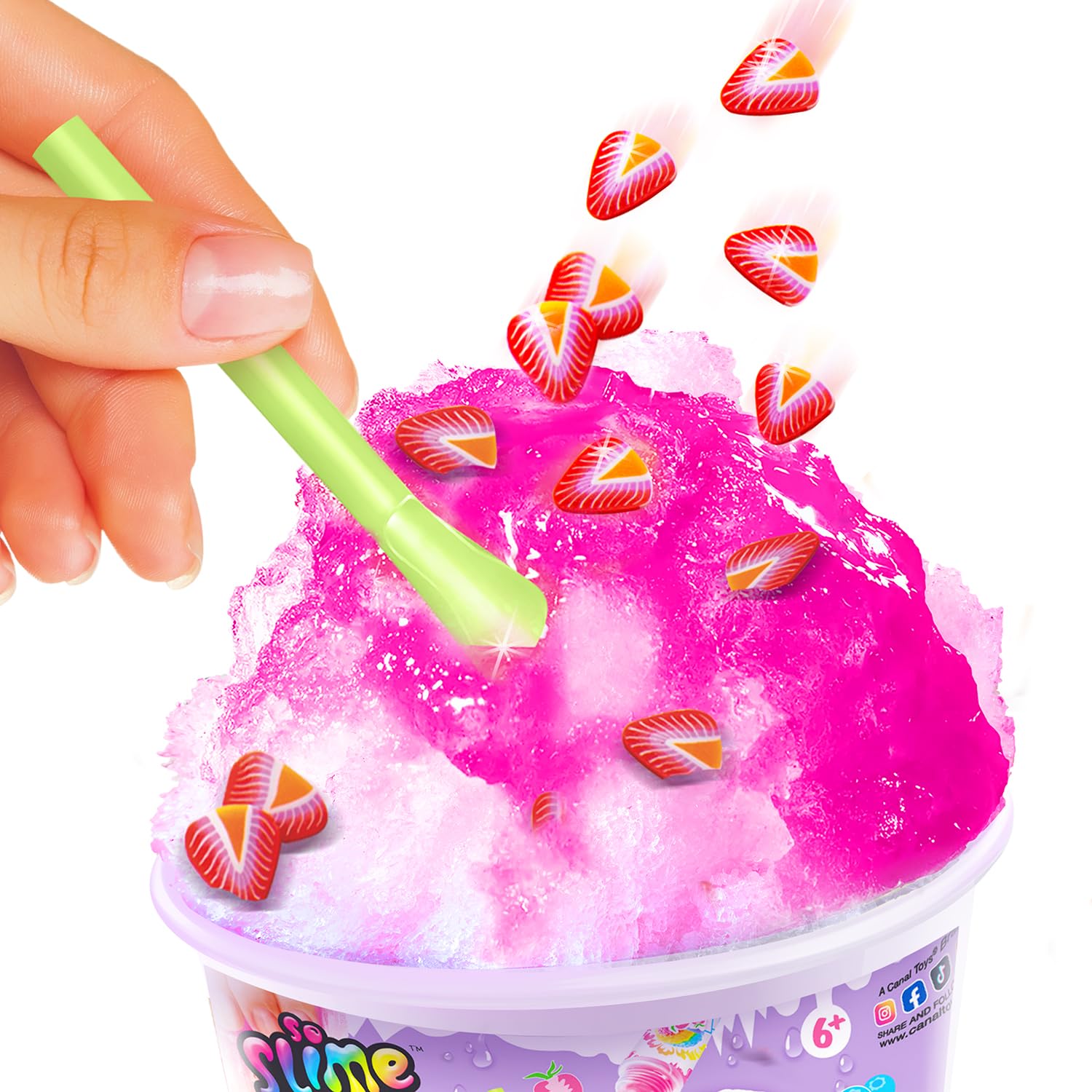 Canal Toys - So Slime - Pojemnik Slime Ice - Zestaw z zapachowym barwnikiem, łyżką do mieszania i dekoracjami - SSC299