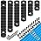 REERON Single Picatinny Rail Section Adapter 6 Pack 3 5 7 9 11 13 Slot Aluminum Picatinny Rails Accessory with 13 T-Nuts & Screws, 3 Allen Wrench - Rounded Corner, Black