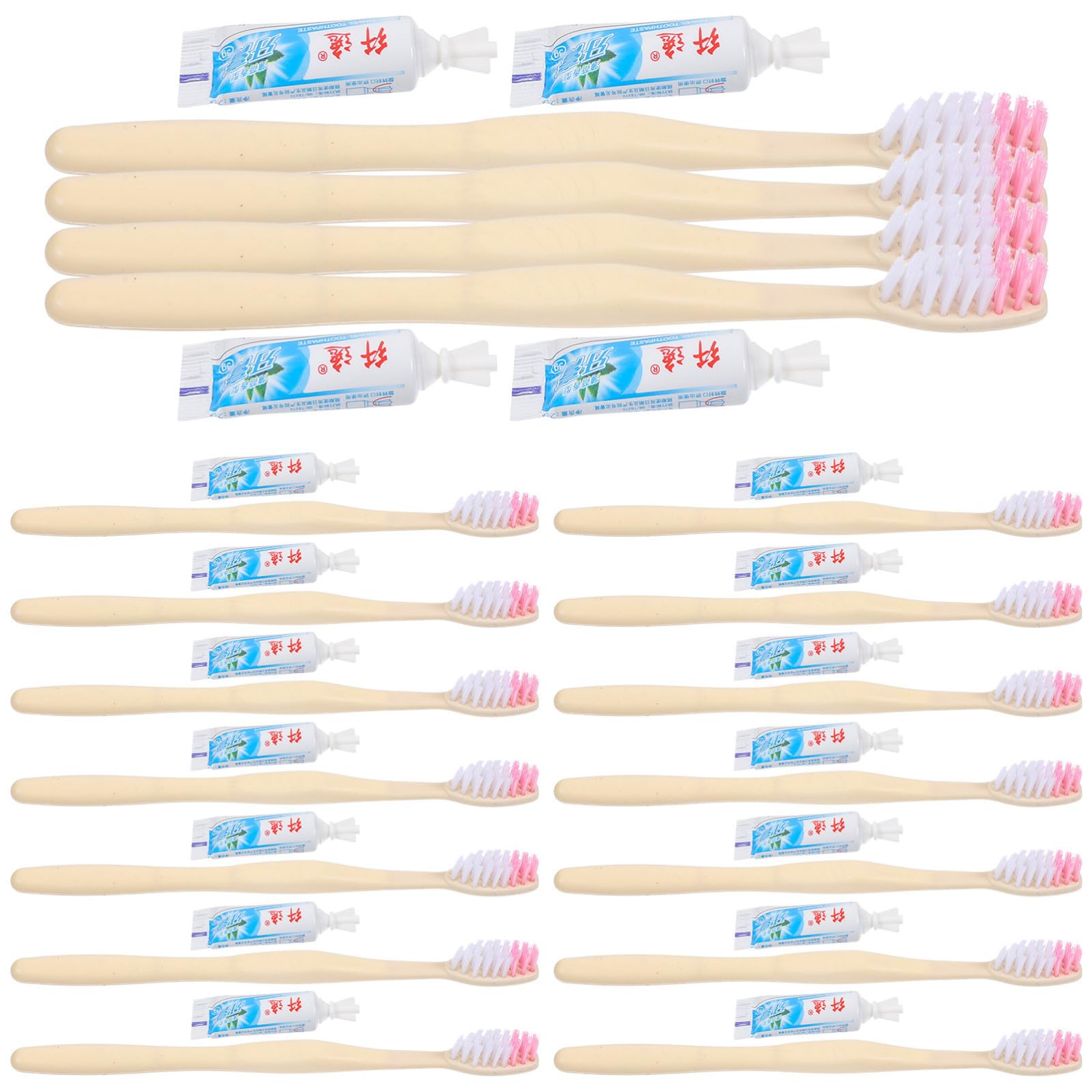 100 Pezzi Cepillo De Dientes Monouso Portatile in Plastico | Spazzolini Denti Monouso, Confezione Singola, per Viaggio e Uscita Stile Casuale