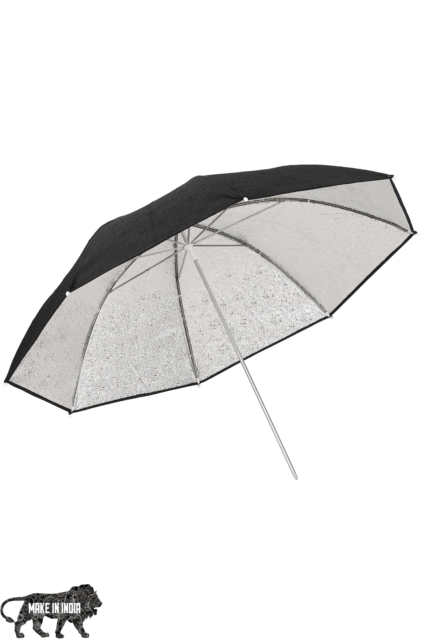 Prolite Black-Silver Umbrella Reflector Diffuser (36-inch) | Metal Body | for Studio Photography Speedlite Flash, Umbrella Clamps, Continuous Light (Sungun, Porta) Videography (Black, Pack of 1)-image-0