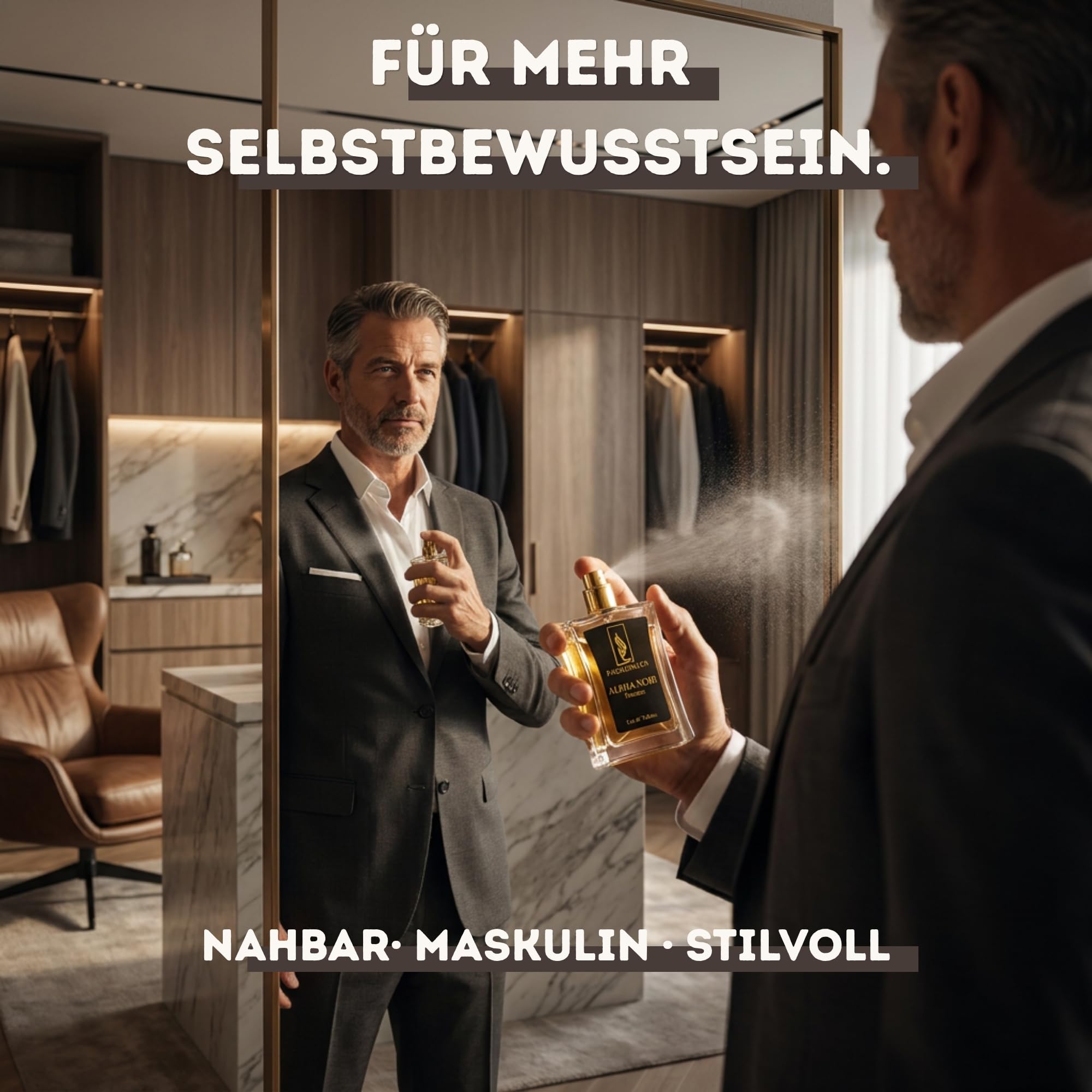 Passionaty Alpha Noir Homme | Männerparfüm mit Pheromon Öl | Eau de Toilette für Herren | Warm-Sinnlicher Duft mit Charakter | perfekt für den Alltag oder Date