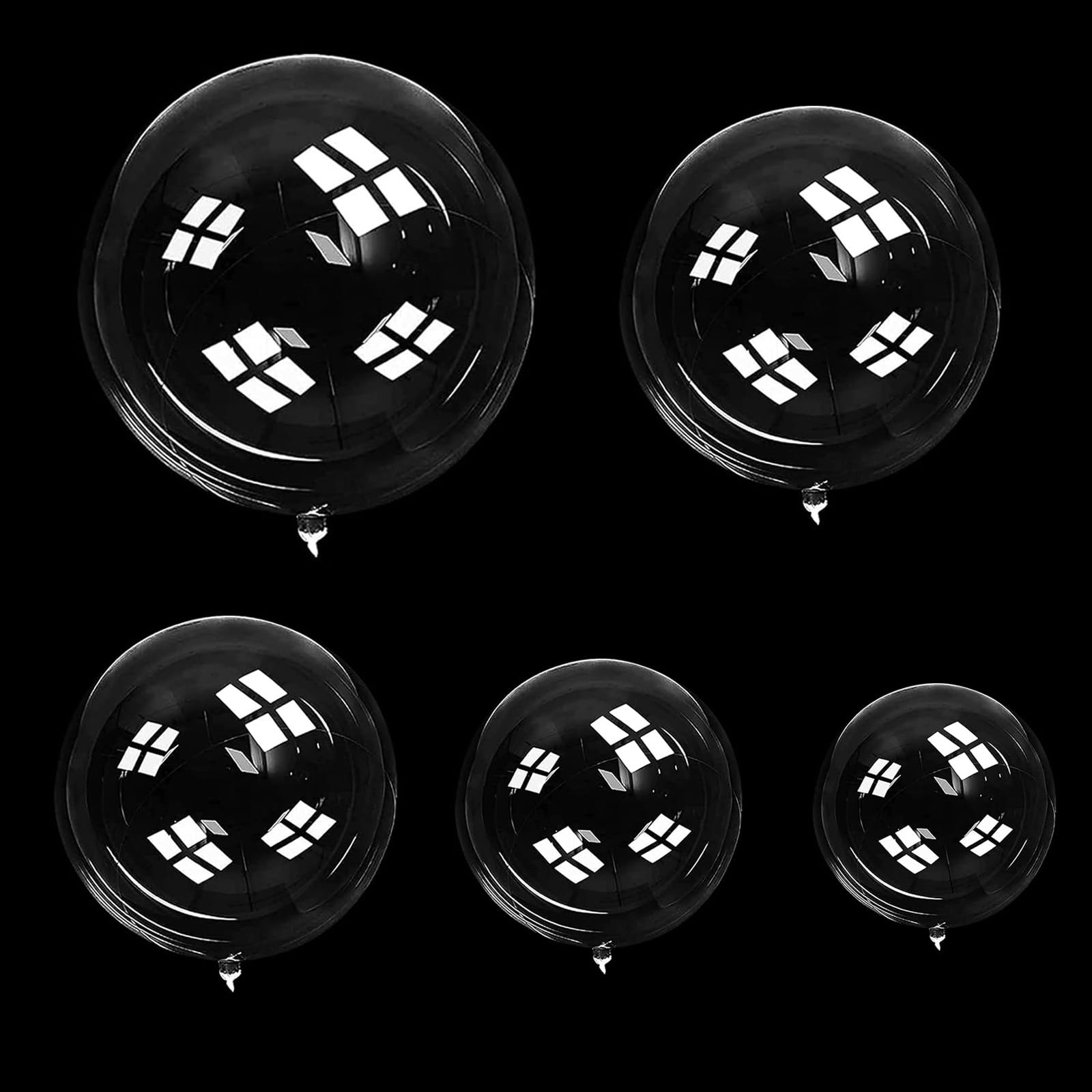 Bobo Balloons Kit, HKYOOD 60Pcs Clear Balloons for Stuffing, Different Sizes For Birthdays, Weddings, Baby Showers, Durable TPU - Party Decorations,