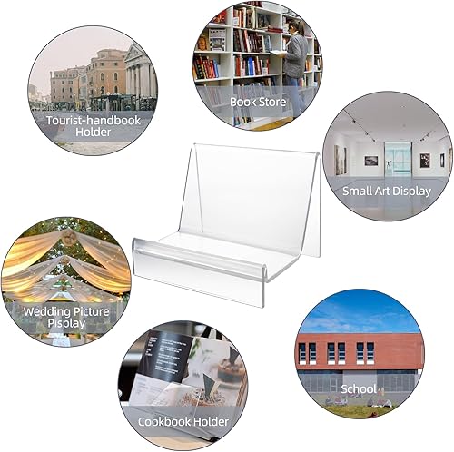 Miniatura 5 de TAIFAM Paquete de 6 soportes de exhibición para monederos, acrílico, acrílico transparente, soporte de exhibición para monedero, soporte de joyería