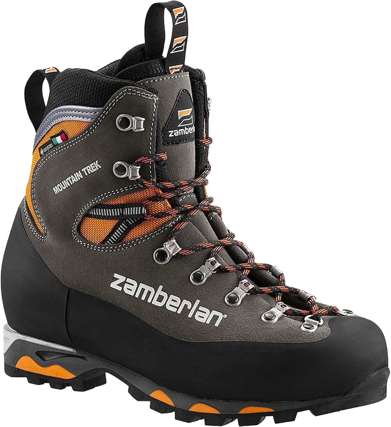 Zamberlan 2092 Mountain Trek GTX RR Mountaineering Shoes - Men's, PFAS-Free, 2092ZGOM-44-9.5 Graphite/Orange