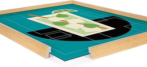 Miniatura 5 de Kate and Laurel Blake Mojito - Arte de pared de vidrio impreso enmarcado por Amber Leaders Designs, 16 x 20 pulgadas, natural, arte moderno y