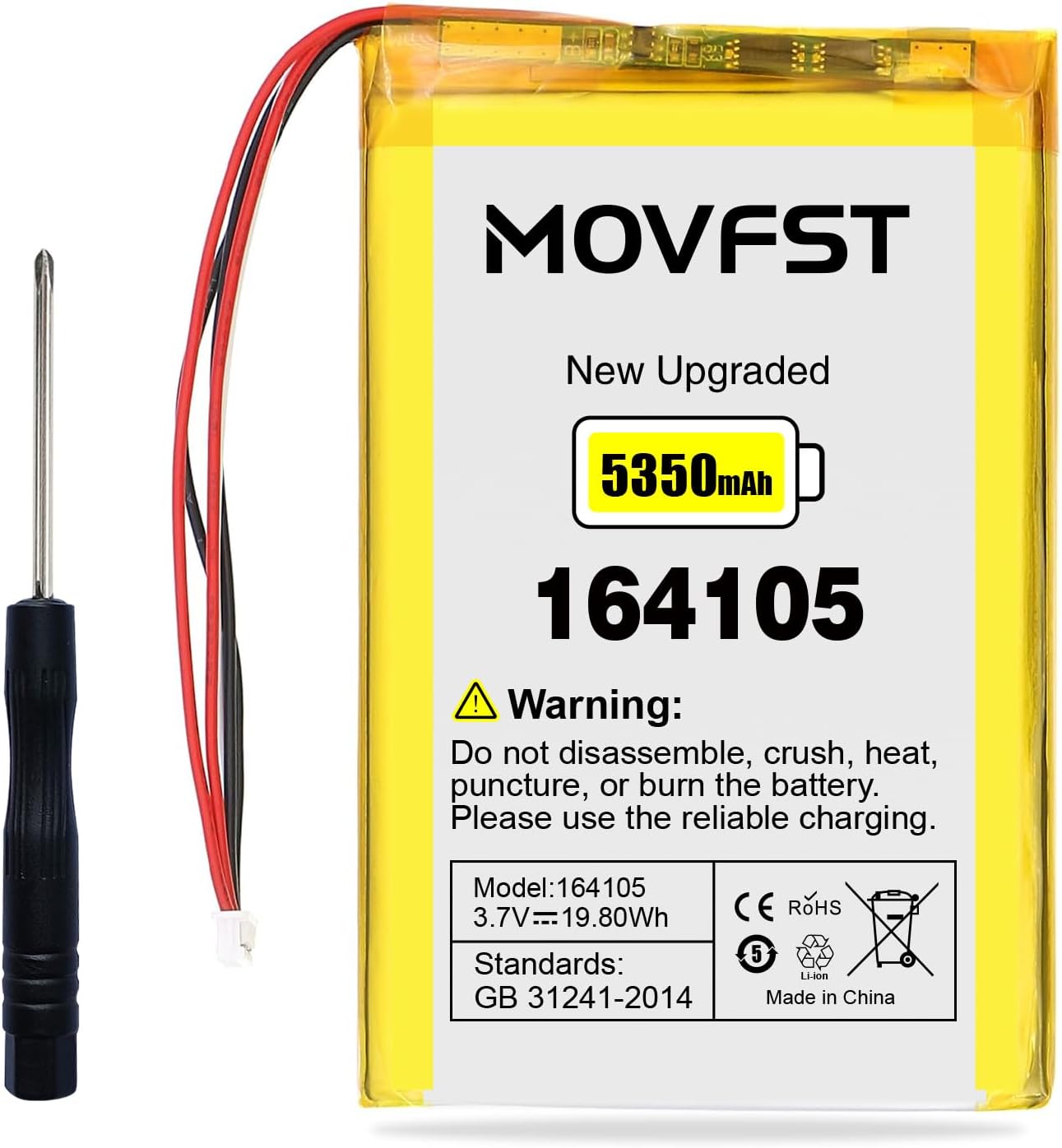 5350mAh Replacement Battery for Vtech RM7764HDV2, RM5854HD, RM7766HD,VM5263, VC2105, RM7868 2HD, VM928HD, VM901, RM5766HD, VM919HD, Leapfrog LF915, LF920, LF930 HD Video Baby Monitor 5350mAh Replacement Battery for Vtech RM7764HDV2, RM5854HD, RM7766HD,VM5263, VC2105, RM7868 2HD, VM928HD, VM901, RM5766HD, VM919HD, Leapfrog LF915, LF920, LF930 HD Video Baby Monitor