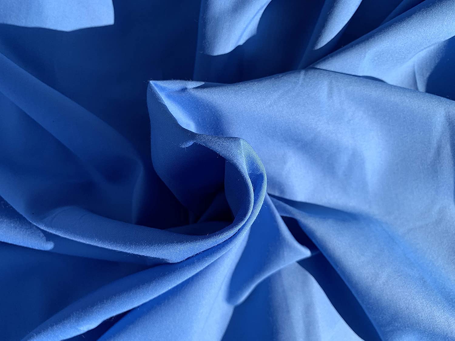 Balsara's Blue Precut Plain Solid Colour Polycotton Fabric Sewing Material Dressmaking (1 Metre Pre-Cut) (Mid )