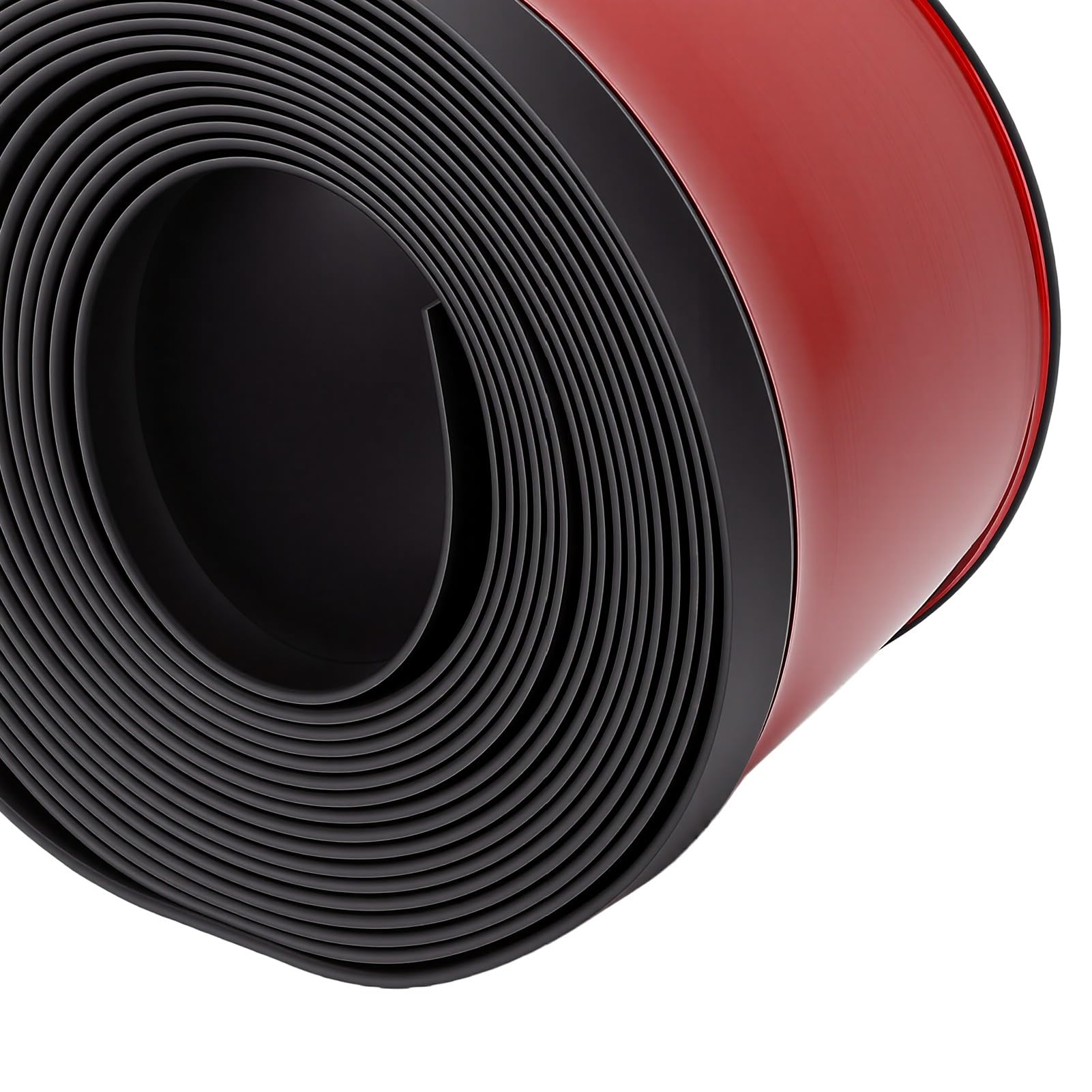 Zunate Samoprzylepna Listwa Przypodłogowa 10 Cm X 6 M Czarna Elastyczna ściana z PCV, Forma Przejściowa do Podłogi, Listwa Przypodłogowa do Odklejania i Przyklejania Zakrzywionych ścian, Szczelin,