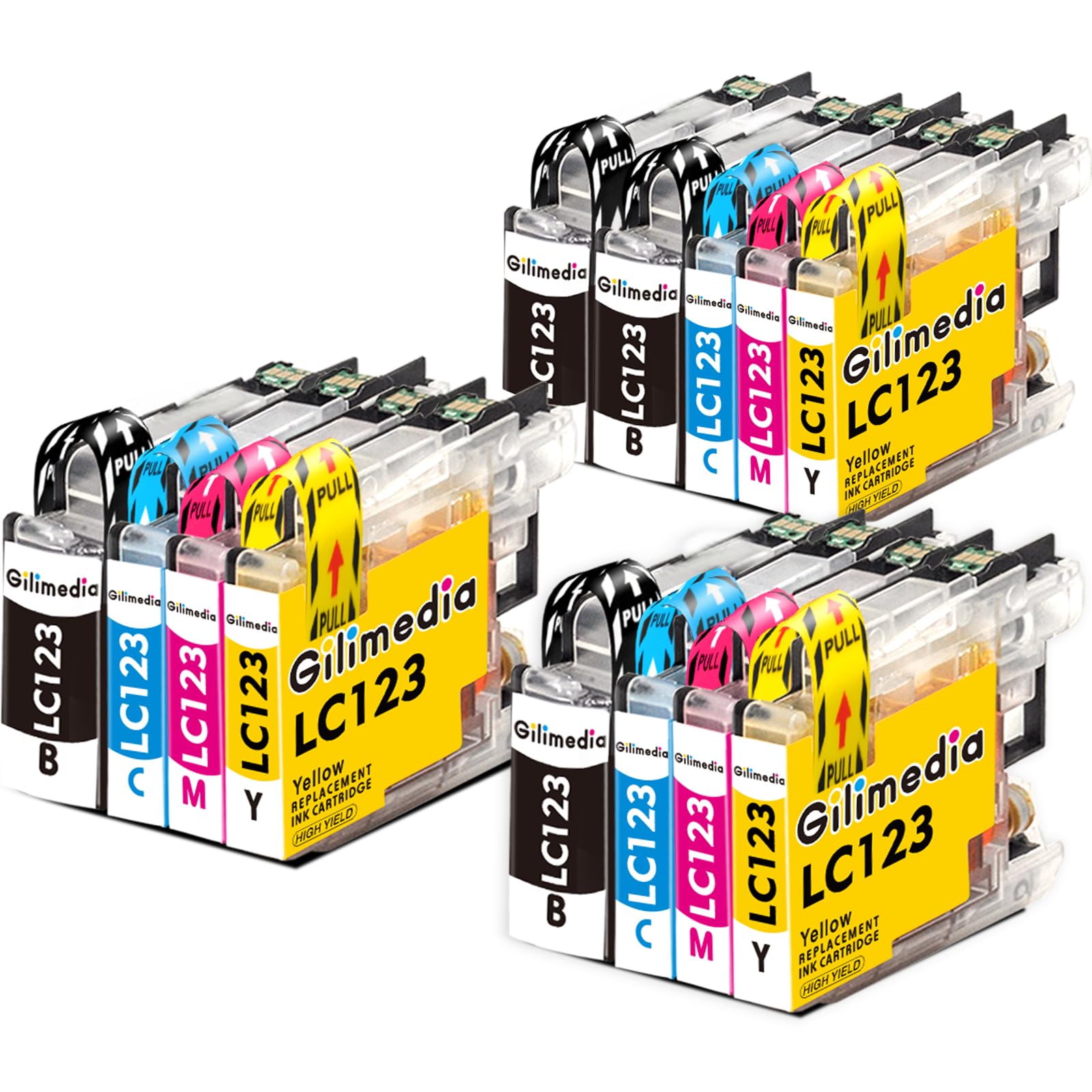 LC123 Ink Cartridges Compatible with Brother LC 123 Ink for Brother MFC-J6520DW MFC-J6920DW MFC-J4510DW DCP-J152W MFC-J470DW DCP-J132W DCP-J172W MFC-J6720DW MFC-J4410DW MFC-J4610 MFC-J4710DW