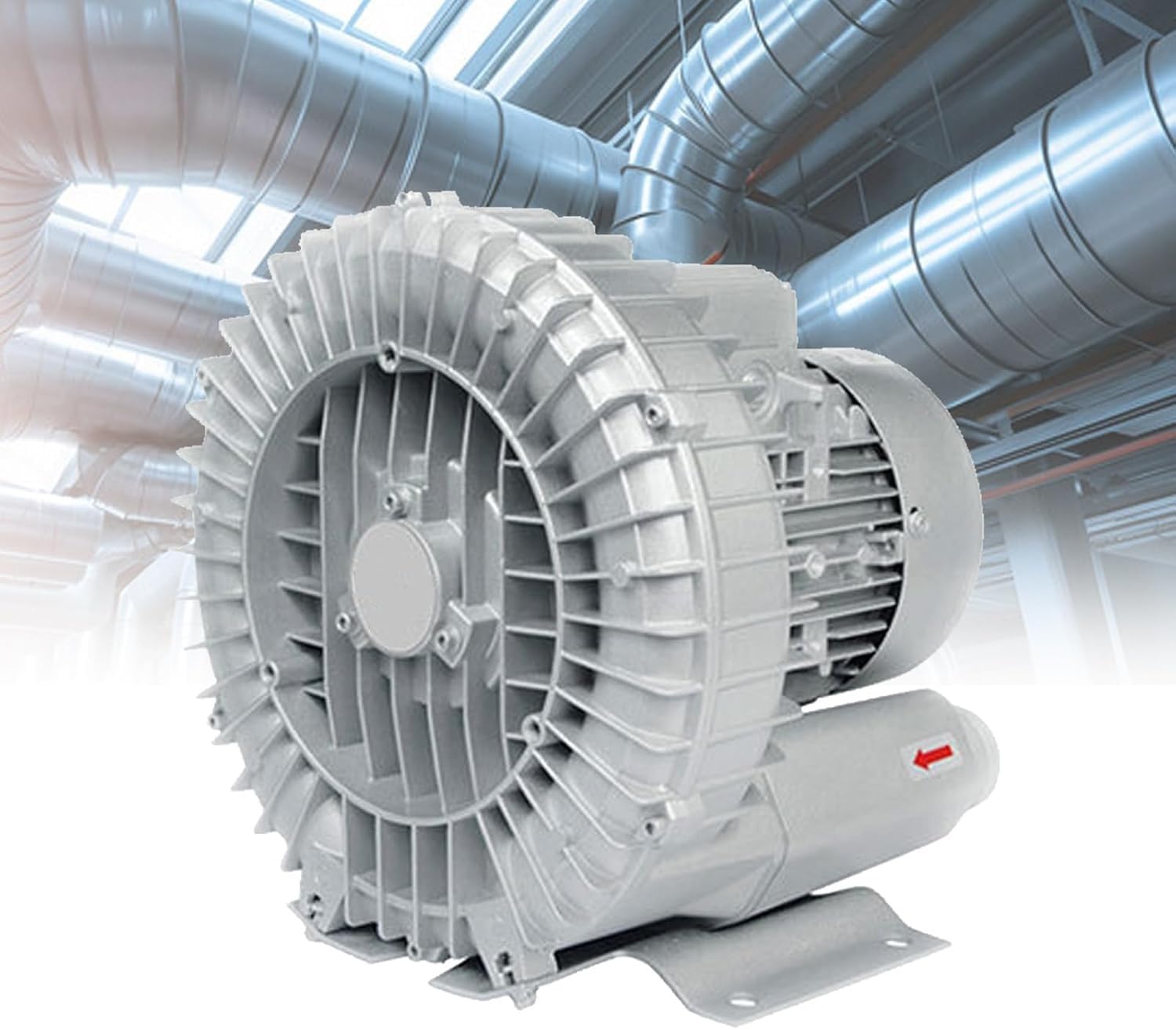 Single/Three Phase Vortex Ring Blower, 220V/380V Side Channel, Industrial Vacuum Pump,for Factory Ventilation Dust Removal(350W/220V)