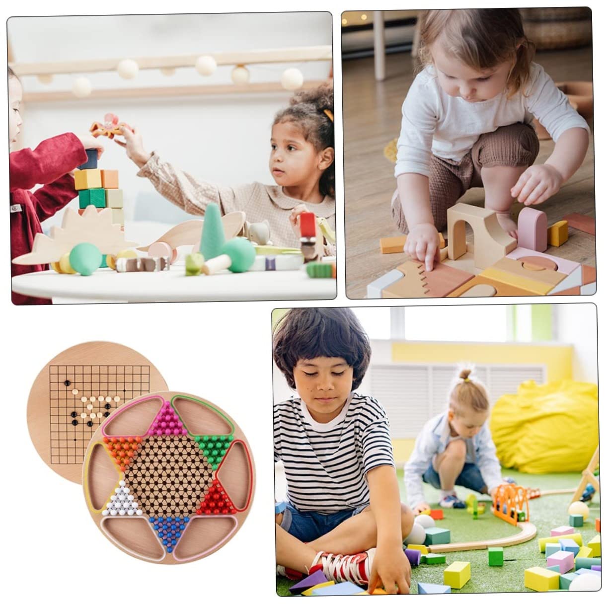 Wooden Chinese Checkers and Gobang Game Set - Image 2