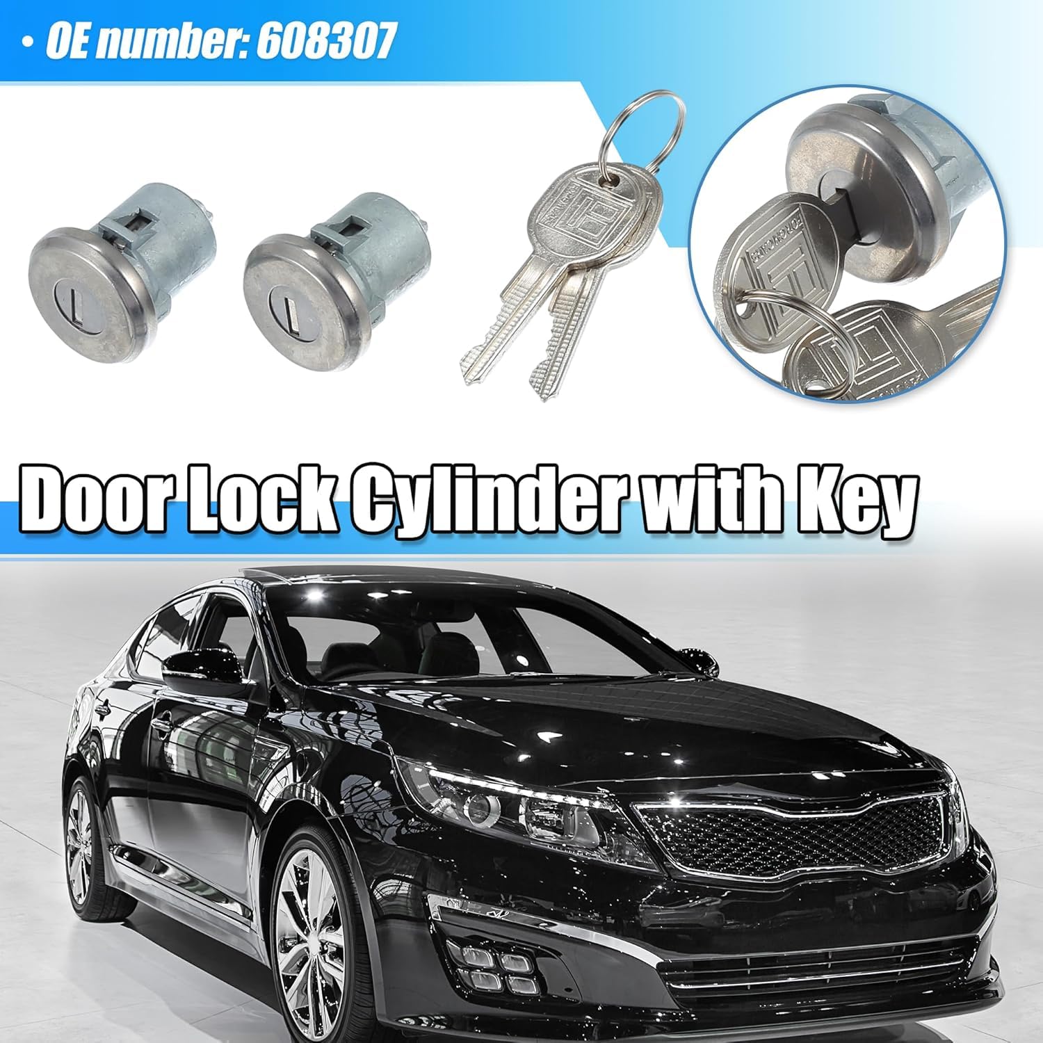 GM Key Blanks Complete 16-Piece Lock Cylinder Set With Keys For