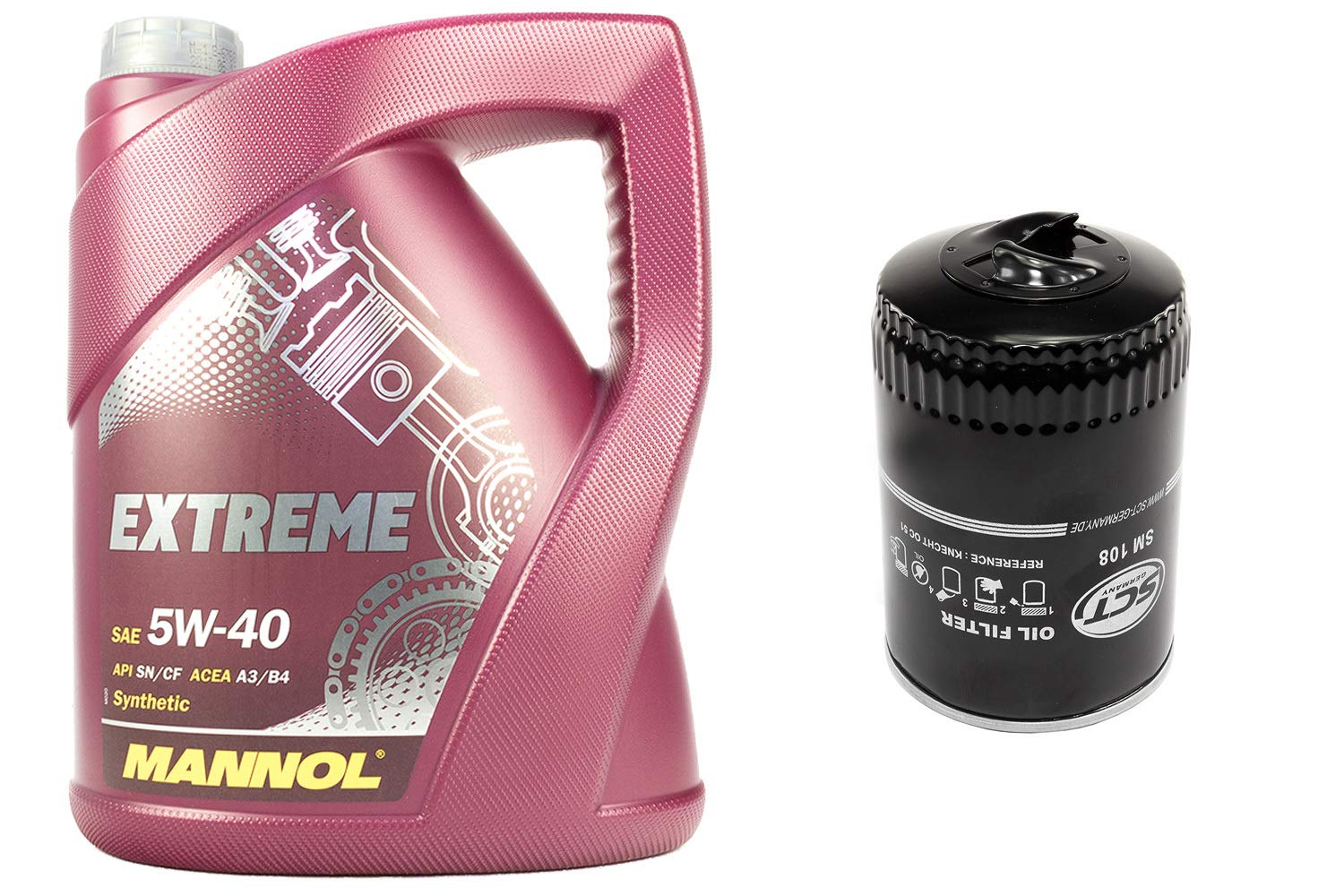 Kit huile moteur 5W40 5 litres + filtre à huile SM108