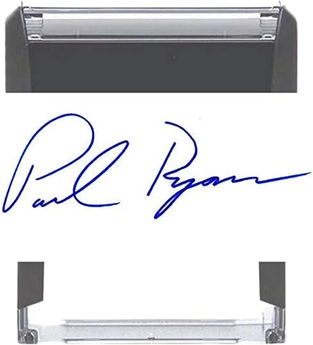 Sello de firma de carga personalizado, sello de firma personalizable, sellos de firma autoentintados personalizados. Tinta azul