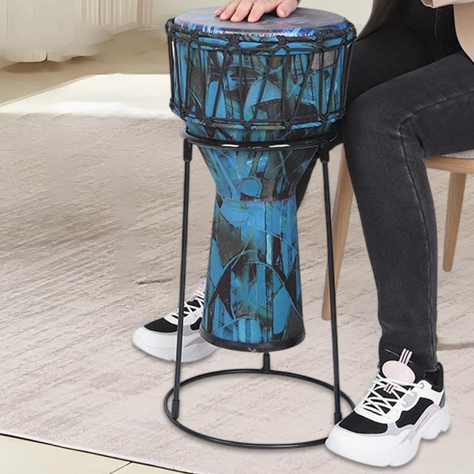 na bęben, na bęben Podpórka do instrumentu perkusyjnego Stabilny uchwyt | na perkusję afrykańską Stojące instrumenty perkusyjne Materiały do ​​instrumentów muzycznych do ćwiczeń w domowym s