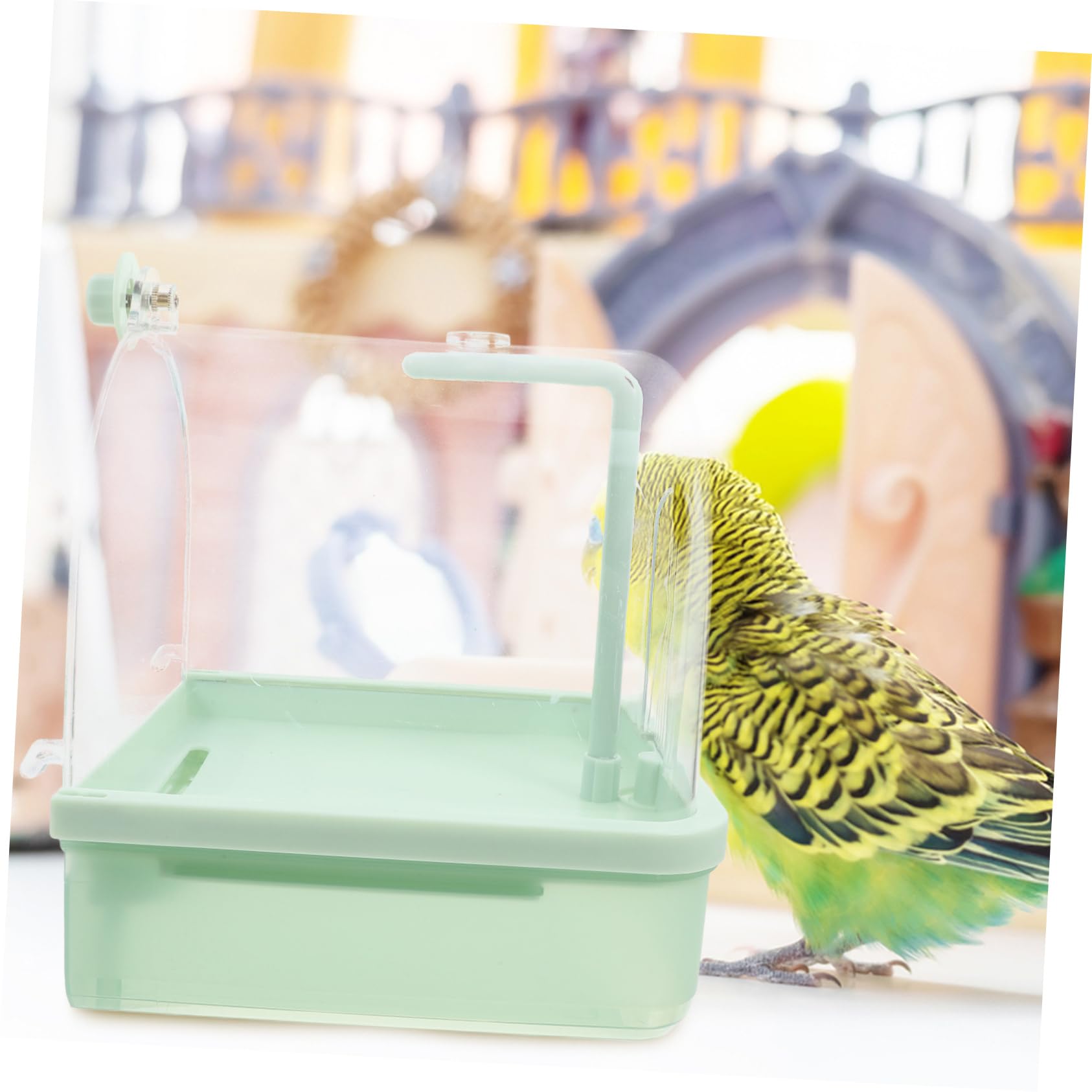 Genérico Bañera Automática para Loros Jaula para Loros Toldo para Loros Pequeños Nido para Pájaros para Loros Pequeños Loro Pequeño para Exteriores Loro Pequeño Pájaro Loro Pequeño