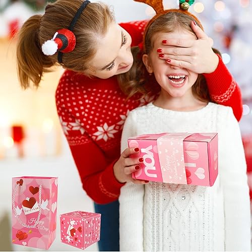 Miniatura 7 de Caja de regalo sorpresa explosión para dinero, caja de regalo única plegable de sobre rojo, cajas de regalo creativas de explosión, caja de regalo