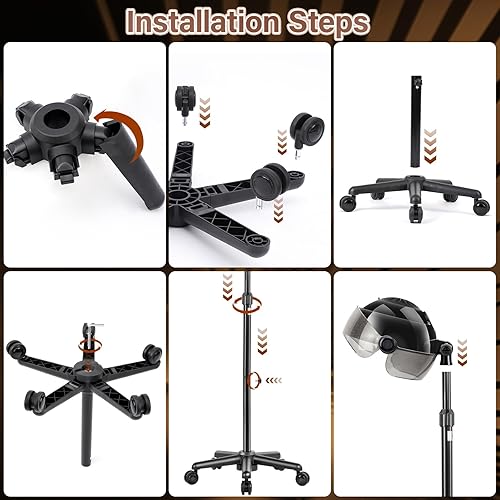 Miniatura 7 de FWOD BIBTO Ionic - Secador de pelo con capucha, secador de pelo profesional de pie de 1500 W, secador de pelo con 3 modos y ajuste de tiempo,