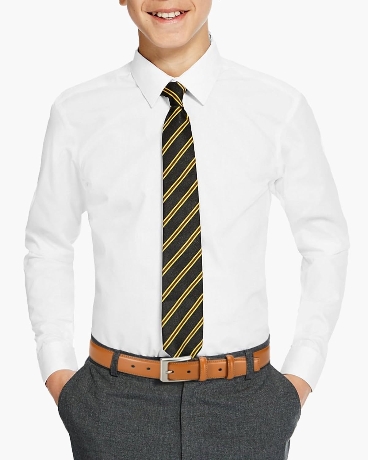 CHAOREN Boys Belt - 1 1/8" Leather Kids Belt for Dress - Perfect Companion to Youth Formal Outfit - Image 3