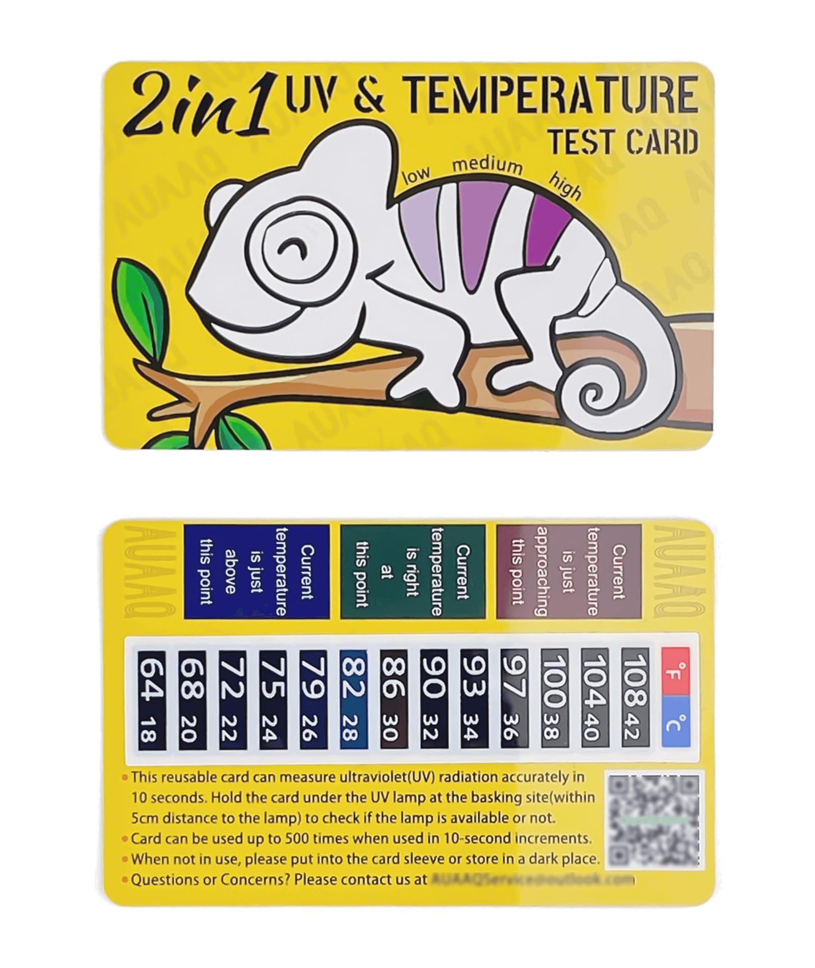 UVB Schnelltest Sensor 5 Stück - Reptilienlampe Testkarte UV-Tester