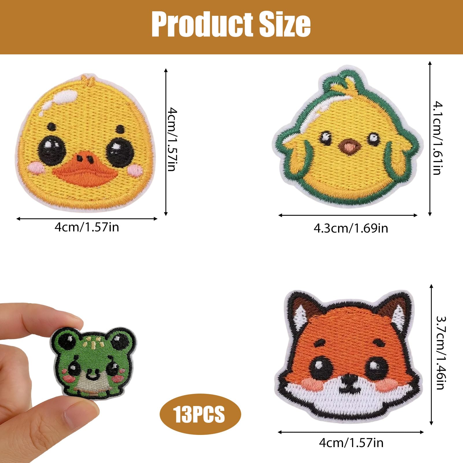 Toppa termoadesiva foresta di conigli 5,5 cm x 5,5 cm
