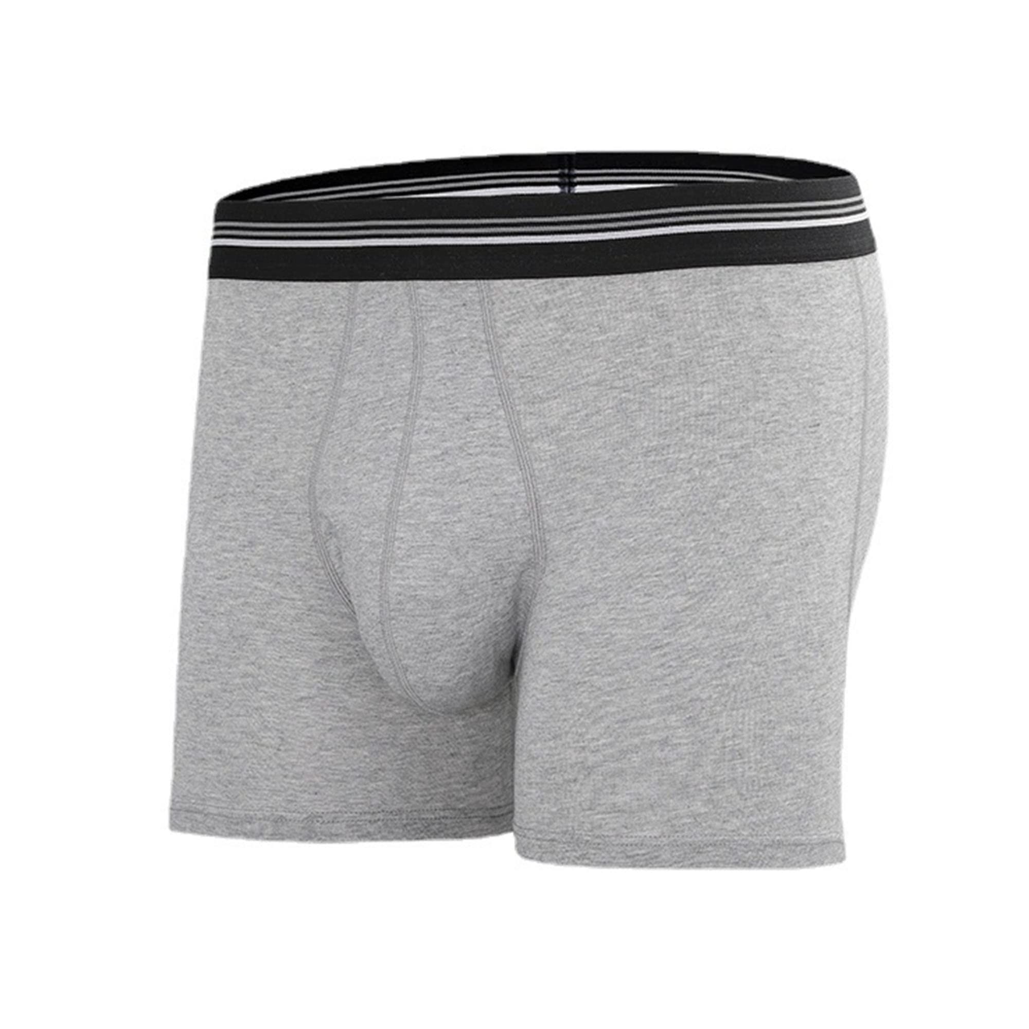 Men'S Boxer Briefs Mid Waist Soft Breathable Underwear Comfortable Boxer Briefs With Moisture Wicking 3 Pack (Grey20-3PC,XL)