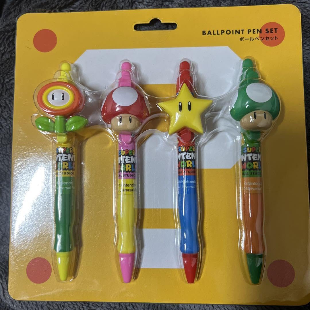 Amazon | USJ限定 マリオ アイテム ボールペンセット スター キノコ  