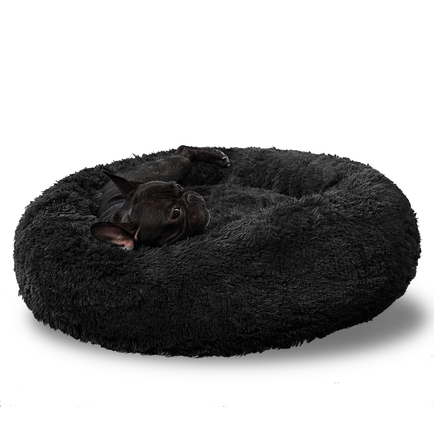 Washable Round Dog Bed - Large Dog Donut Cuddler