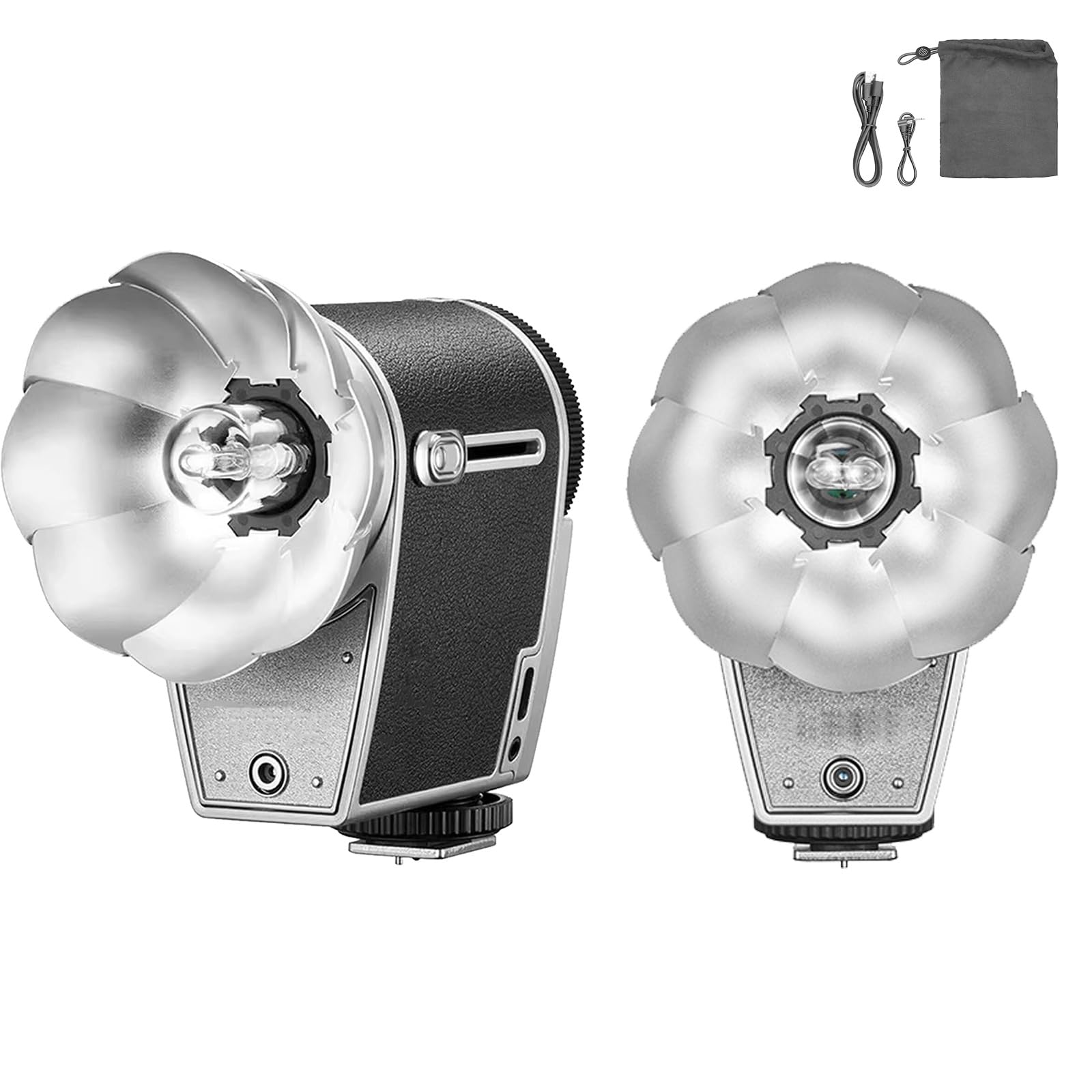 Flash Speedlite para cámara, GN10, control óptico, 7 niveles de potencia de flash, tiempo de reciclaje de 2.5s, modos automático y manual, batería de 1700 mAh para cámaras de película