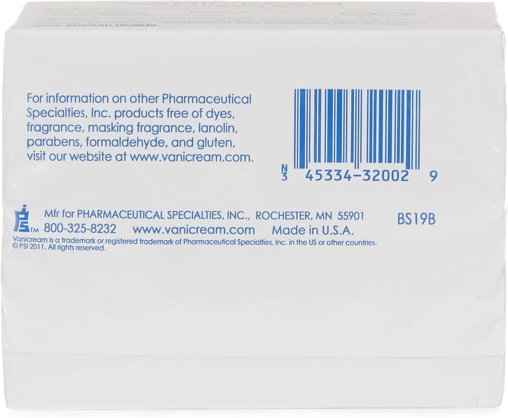 Vanicream, Cleansing Bar Fragrance Gluten and Sulfate Free For Sensitive Skin Gently Cleanses and Moisturizes 3.9 Pack of 2, 7.8 Ounce