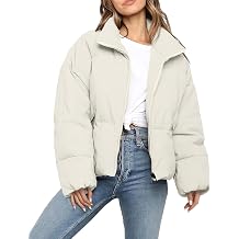 WHN Women Cropped Puffer Jacket Coat Winter Quilted Outerwear 2026