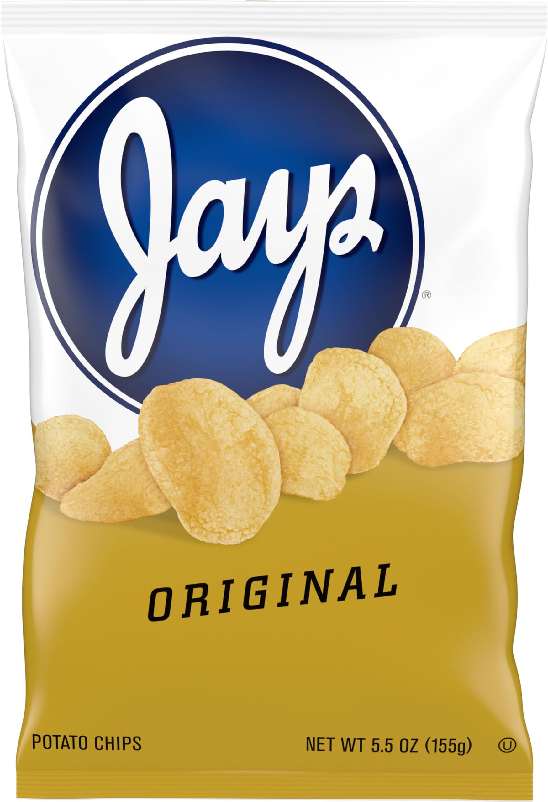 JaysOriginal Potato Chips, 5.5 Oz Bag
