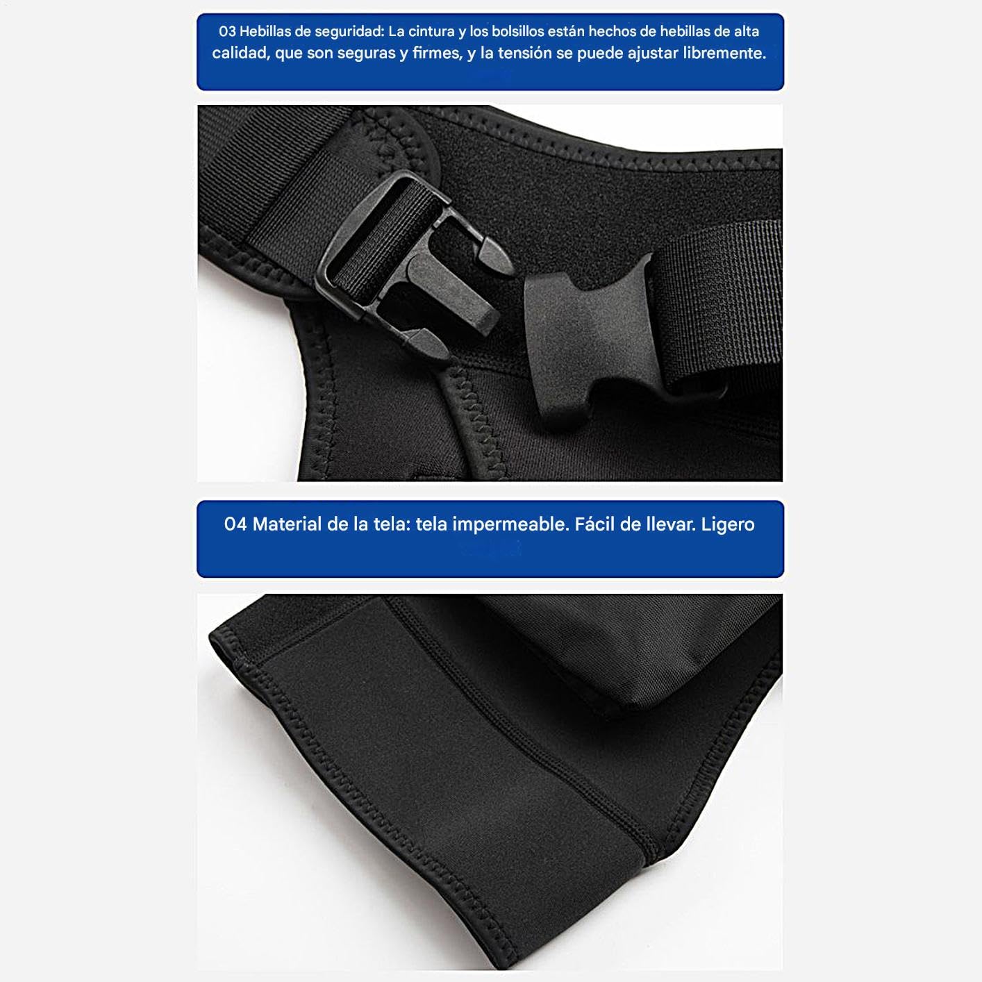 Short de plongée court en néoprène avec boucle à libération rapide et poches pour plongée, surf, natation et kayak
